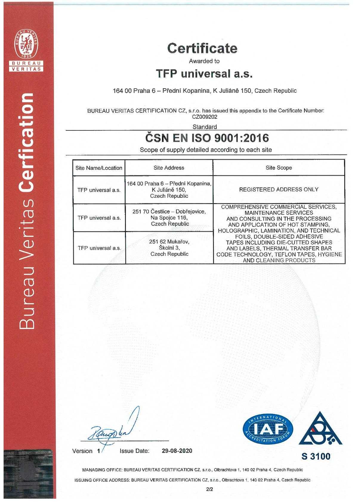 ISO 9001:2016 EN 2/2